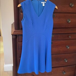 London Times Blue Textured Dress